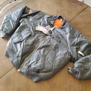 Sold Rothco MA-1 Flight jacket Green Orange Military Bomber jacket XS F-35